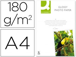 50h papel impresora Q-Connect Foto Glossy A4 180g/m² para inkjet
